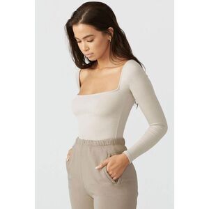 JOAH BROWN Square Neck Long Sleeve Shirt